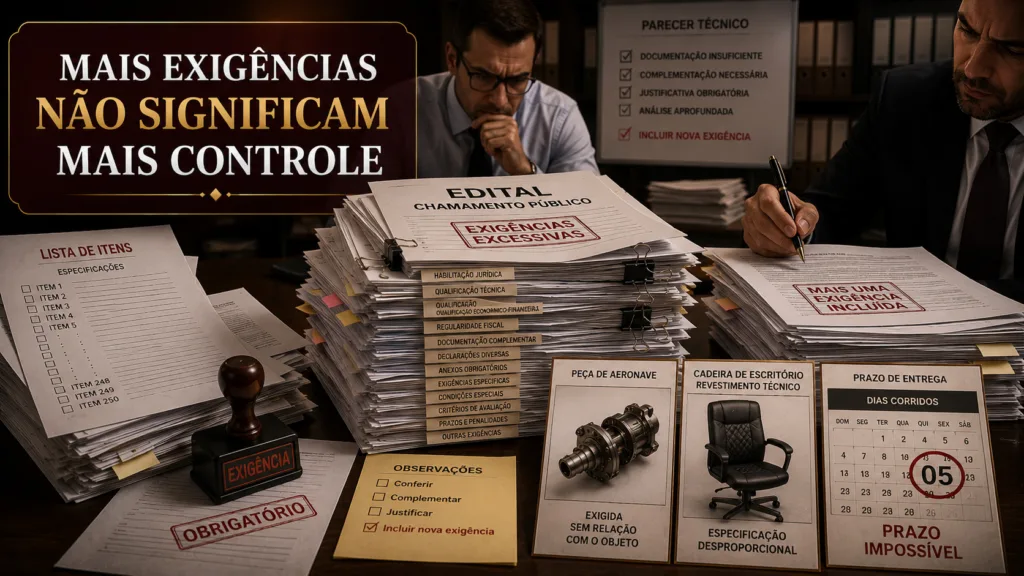 Excesso de exigências em edital de licitação pública